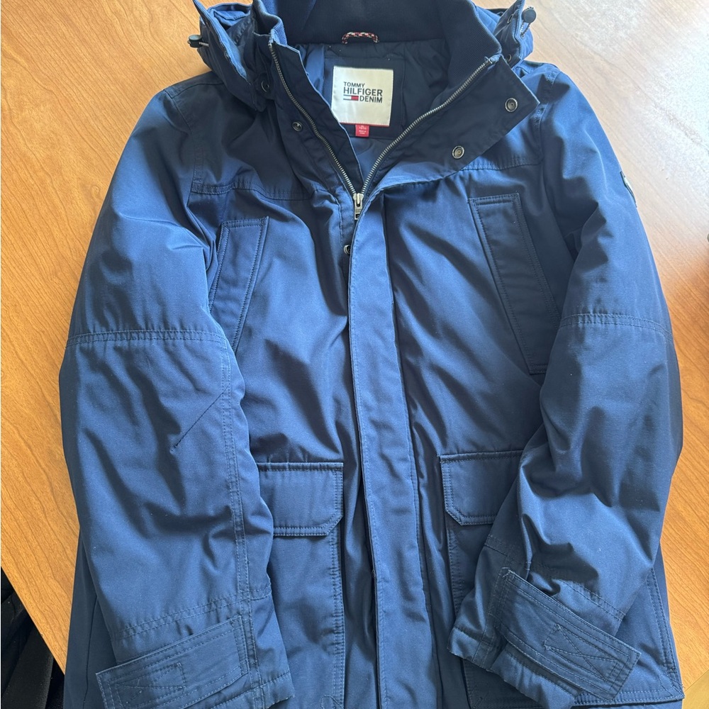 Tommy Hilfiger Men's Deep Blue Raincoat